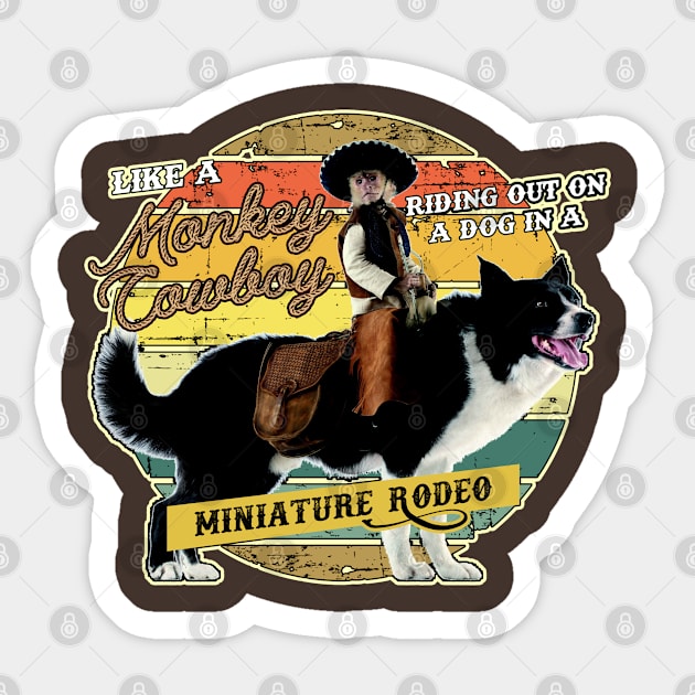 Like a Monkey Cowboy Sticker by MonkeyKing